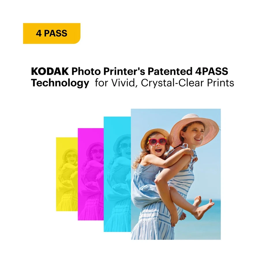 KODAK Dock Plus 4PASS Instant Photo Printer, 4x6 inches, 50 Sheets Bundle - Image 4 of 4