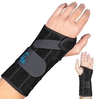 Med Spec Wrist Lacer 8'' Wrist Brace Left Hand X-Large Black Carpal Tunnel