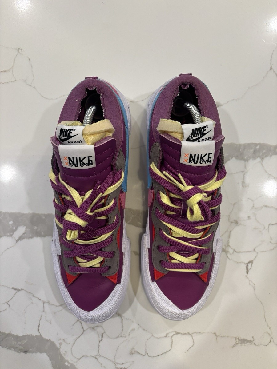 Nike KAWS x Sacai Blazer Low Purple Yellow Blue White