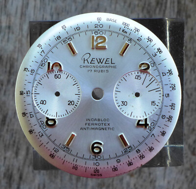 ORIGINAL CHRONOGRAPH ZIFFERBLATT FÜR UHRWERK KALIBER VALJOUX 23 32,50MM (19)