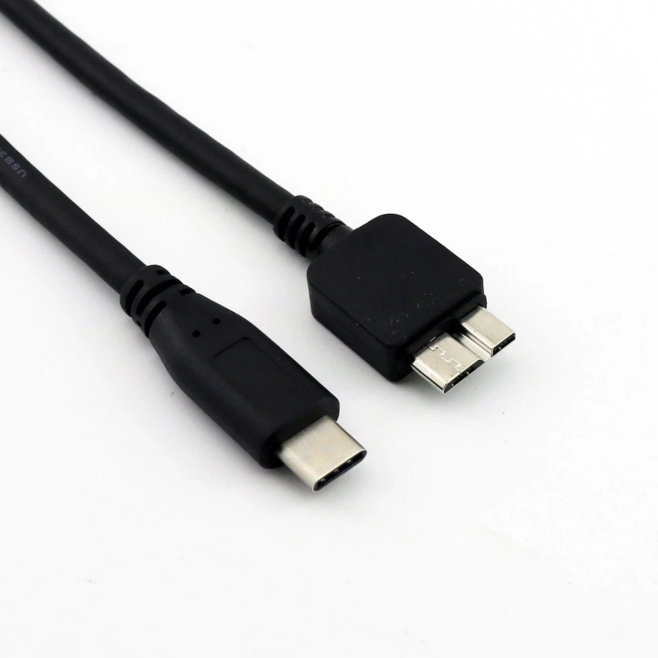 USB 3.1 Type-C Male To USB 3.0 Micro B Male Data Cable For Tablet Phone HDD 1FT - Image 3 of 4