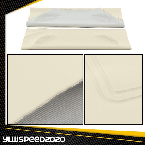 Fit For PRE-2000 DS Golf Cart 82-00 3x Club Car White Front Seat Covers Leather - Picture 7 of 12