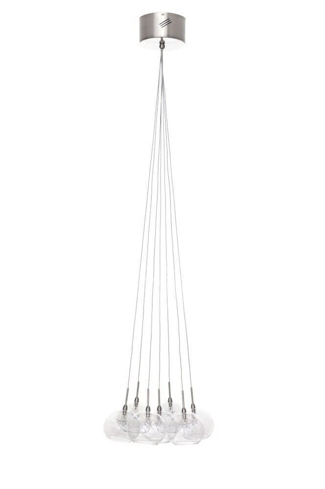 ET2 Lighting E20114 24 Starburst 7 Light Pendant Satin Nickel