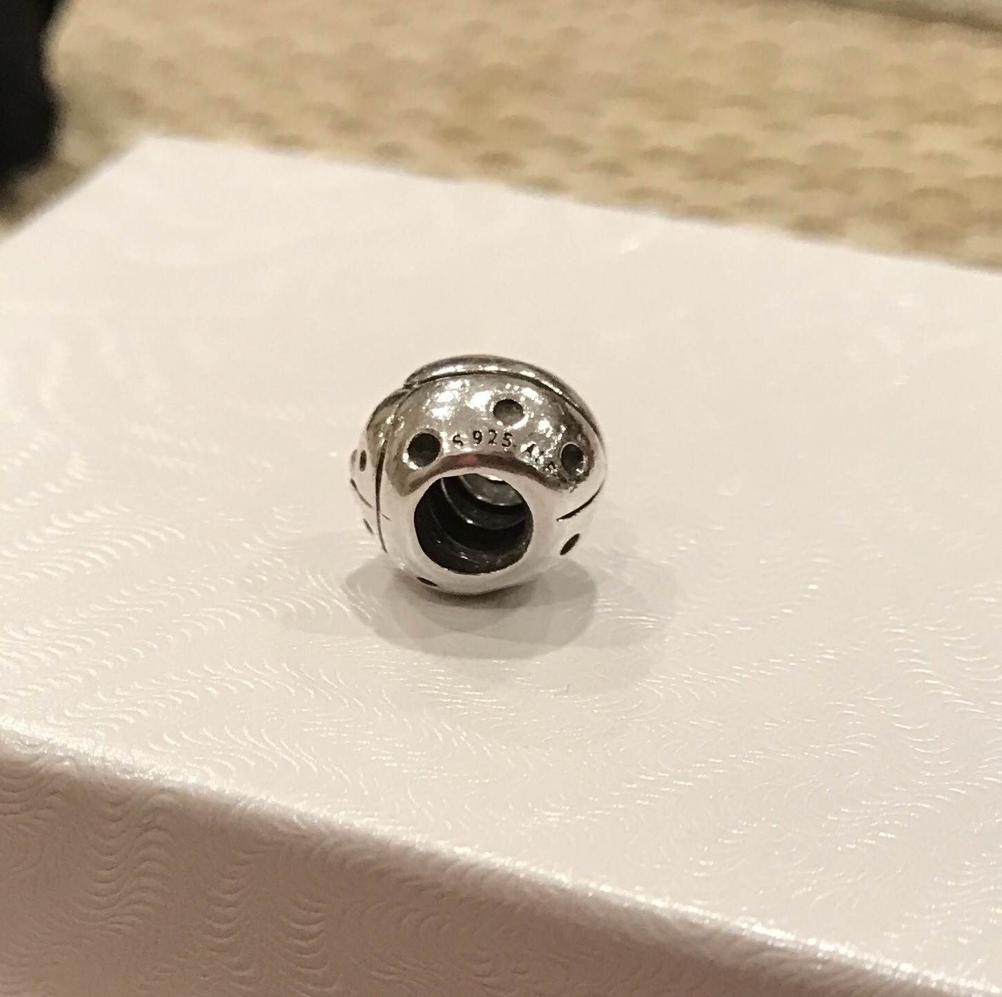 Authentic Pandora Ladybug Bead Pandora Sterling Silve… Gem