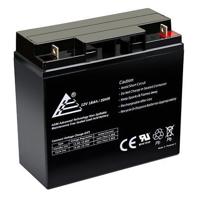 12V 18AH SLA Rechargeable Replacement Battery for Ritar RT12180