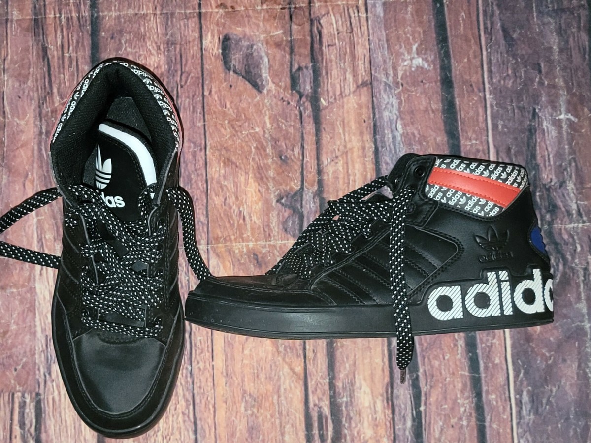 Adidas Shoes Mens Size 11.5 Black Originals Mid Top Sneakers Padded FV5464 Shoes Fv5464 Adidas Hard Court High  main image 2