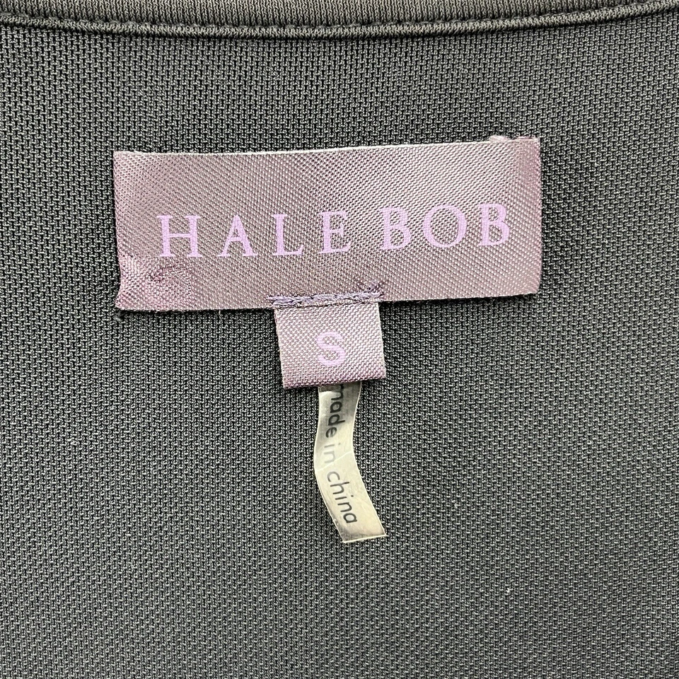 Hale Bob Dress Women Small Black Jersey Blue Beaded Neckline Party Sheath Mini - Image 4 of 4