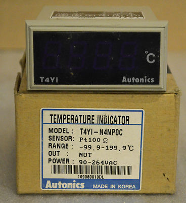 AUTONICS T4YI-N4NP0C Temperaturanzeige Pt100 72x36mm LED Anzeige  NEU OVP