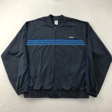 Vintage Y2K Adidas Track Jacket Mens Extra Large Blue Full Zip 3 Stripes 00s