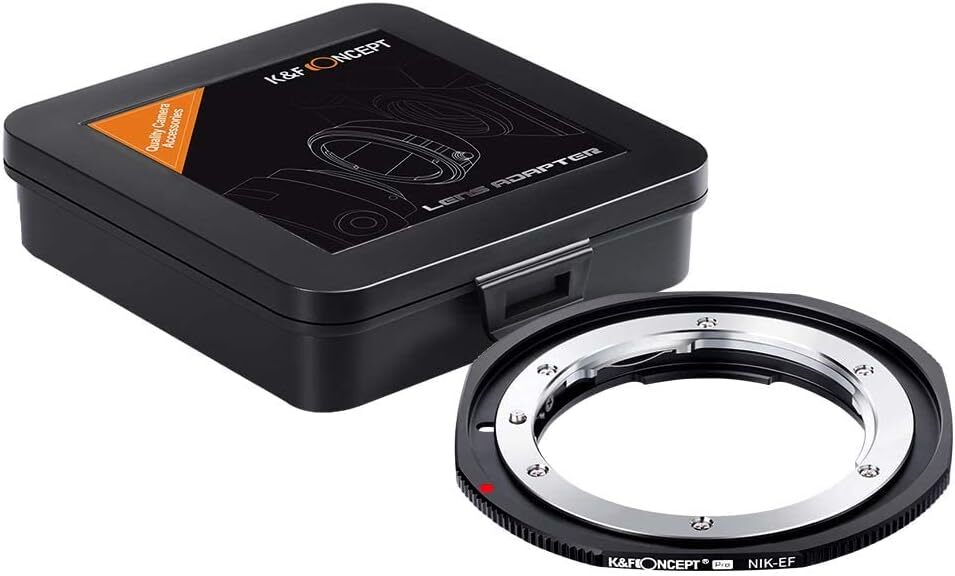 K&F Concept Lens Mount Adapter Compatible for Nikon Nikkor F/AF AI AI-S Lens to Canon EOS EF EF-S Mount Cameras
