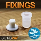 MEDIUM Plastic sign letter fixings  stand off locators letter fixing snap sign
