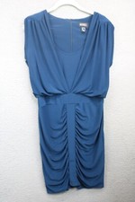 Adriana Papell Peacock Blue Shimmery Bodycon Dress-Size 4