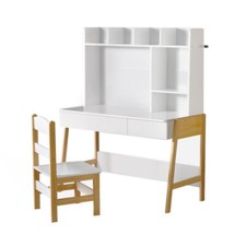 2PCS Kids Table and Chairs Set Study Activity Toys Storage Desk Drawer Keezi