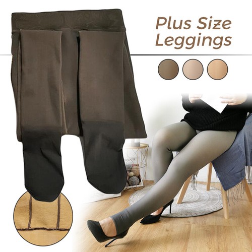 Plus Size Flawless Legs Fake Warm Fleece Pantyhose Winter Women Tights Stocking - Picture 1 of 18