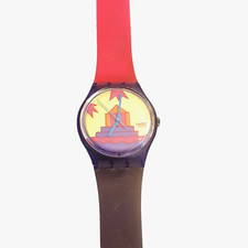 Orologio da polso SWATCH AG 1991 Rara Avis di MEMPHIS designer MATTEO THUN funziona