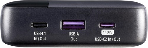 Intenso Powerbank HE25000 PD 3.1 25000 mAh max. 140 W 1x USB Typ A 2x USB-C OUT - Bild 6 von 11