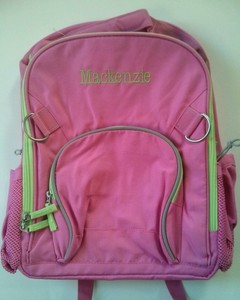 Pottery Barn Kids Fairfax Backpack Large Pink Green With Name