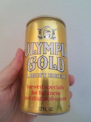 Vintage Olympic Gold Pull Top Beer Can Aluminium Empty Can E23