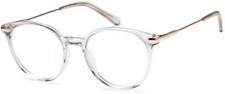 CAPRI OPTICS DICAPRIO DC186 UNISEX EYEGLASSES 49-18-140 CRY/GOLD W/ SOFT CASE
