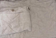 Simple Opulence 100% Linen STANDARD button 2 shams Pillowcases Beige