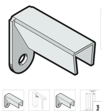Black Fence Mounting Bracket for 1 in. Square Rails (4-Pack) (mbfus)