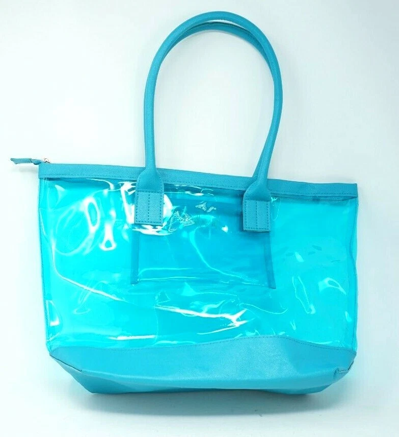 Neiman Marcus, Bags, Neiman Marcus Blue Clear Tote Bag