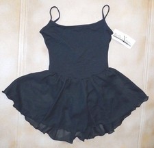 NWT RefleXtions Cami Skirted Leotard Dress Black Large Child or Small Adult