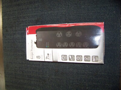 Power Gear Advanced Surge protector 8 outlets 7 ft cord locking outlets black