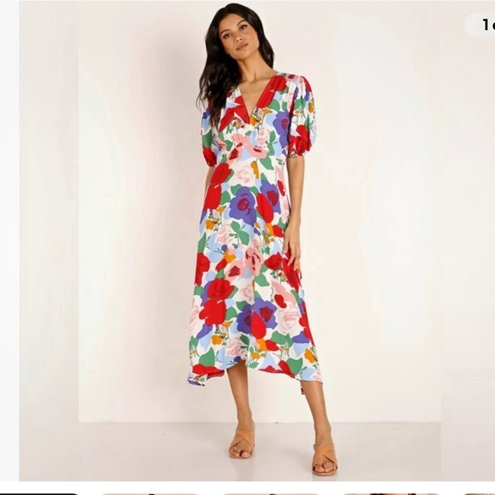 ワンピース Faithfull Anita V-Neck Midi Dress Summer Sundress Faithfull The Brand Anita V-Neck Midi Dress
