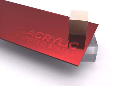 1/8'' Dark Red Mirror #1400 Acrylic Sheet