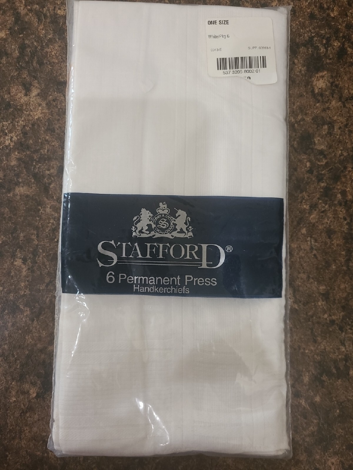 Men’s Stafford Essentials 6 Permanent Press, Handkerchiefs eBay