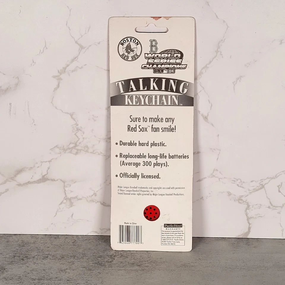 Boston Red Sox World Series Champions Talking Keychain New Old Stock SEE DESC - Image 4 of 4