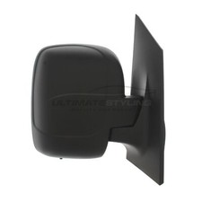 Peugeot Expert 2007-> Door Wing Mirror Electric Twin Glass Black Drivers Side