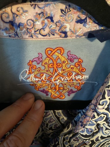 XL/TG Robert Graham Long Sleeve Paisley Dress Shirt. See description. - Picture 2 of 8