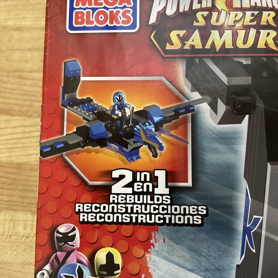 Power Rangers Super Samurai Blue  DragonLord 2012 Mega Bloks 5773 Sabans NEW - Image 4 of 4