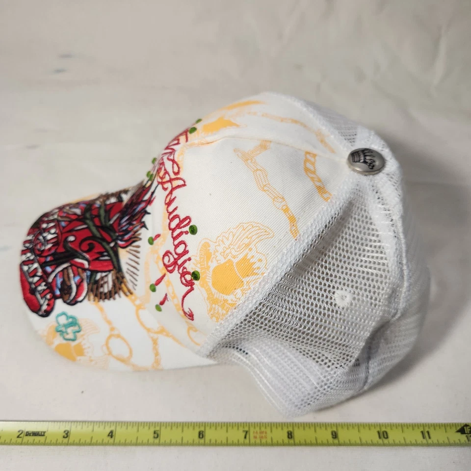 Raro De Colección Auténtico Christian Audigier Snapback Sombrero Tatuaje Rompecorazones Gorra Foto 2 de 4