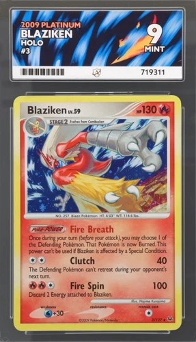 Blaziken Holo #3 2009 Platinum – ACE Grading 9 Mint