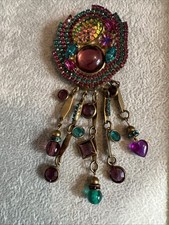 Sorrelli Vintage Beautiful Multi Color Brooch