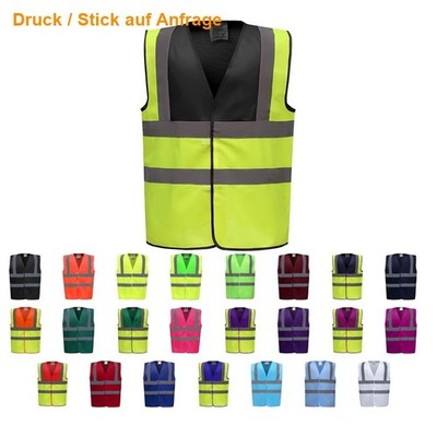 YOKO WARNWESTE High Visibility 2 Bands & Braces Wastcoat HVW100 