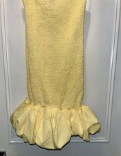 PrettyLittleThing Yellow Strapless Dress Size 8 Women’s
