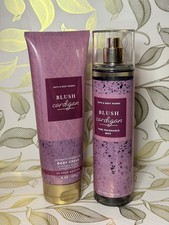 Bath Body Works Blush Cardigan Fine Fragrance Body Mist Body Cream Set of 2