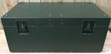 Military Surplus Metal Footlocker Case 37x19x15 Green Waterproof Storage
