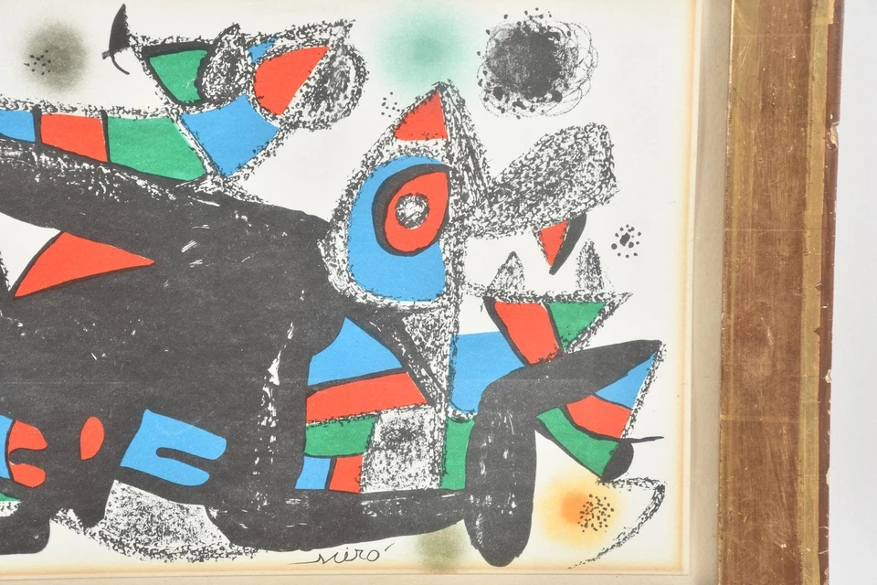C28B61- Farblithografie nach Joan Miro (1893-1983) Komposition im Druck signiert - Bild 3 von 4