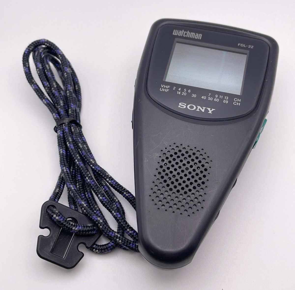 Vintage 1994 Sony Watchman FDL-22 LCD Color TV Portable with Strap
