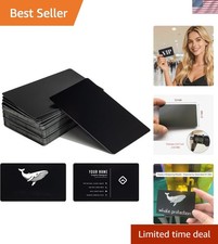 50 0.42mm Metal Business Card Blanks for Laser Engraving - Matte Black