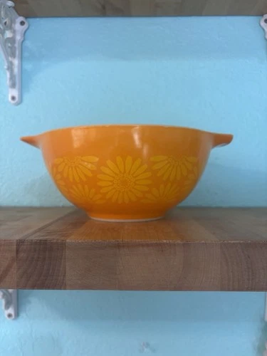 Vintage Pyrex Orange Daisy 442 Mixing Bowl