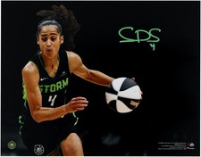 Skylar Diggins-Smith Seattle Storm Signed 11x14 Dribbling Spotlight Photo