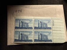 Scott# 1074  3c BOOKER T. WASHINGTON  Block of 4 MNH OG