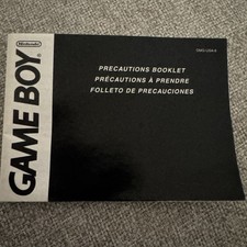 Game Boy Consumer Information And Precautions Booklet Fold Out U/DMG-USA-8