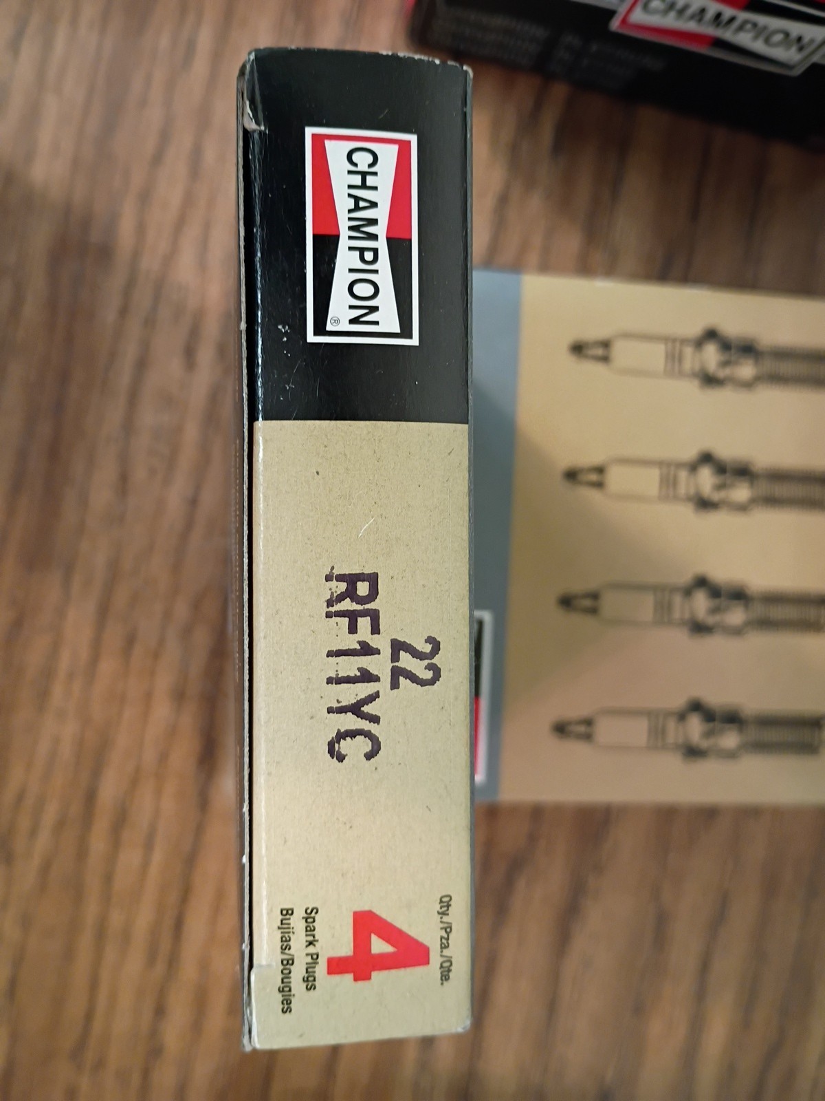 4-pack Champion 22 Copper Spark Plugs RF12YC